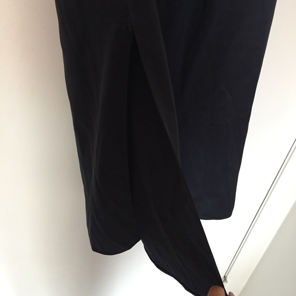 NEW Frame Satin Shirred Halter Neck Midi Dress Navy Blue Size Small S - Picture 7 of 8